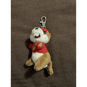 Jaag Brown & Tan Plush Beaver w Red T-Shirt Stuffed Animal Key Chain Backpack